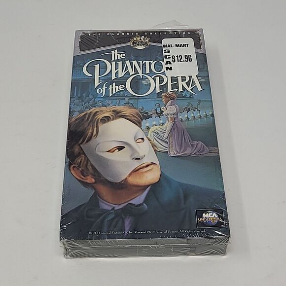 The Phantom of the Opera (VHS, 1991) w/ Universal Monsters Insert AD - Picture 1 of 6